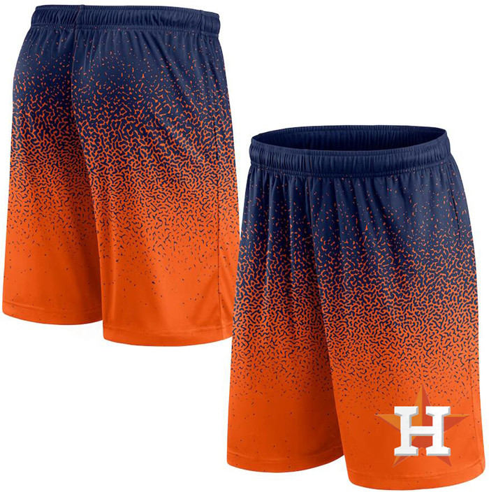 Men's Houston Astros Navy/Orange Ombre Shorts Men's Houston Astros Navy/Orange Ombre Shorts